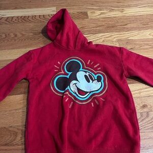 Disney Kids Red Hoodie with Mickey Mouse Design